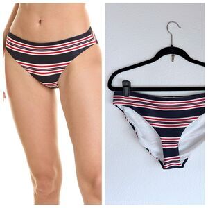 NWT La Blanca Sailor Stripe Hipster Bikini Bottoms in Navy, Red, White & Pink 12